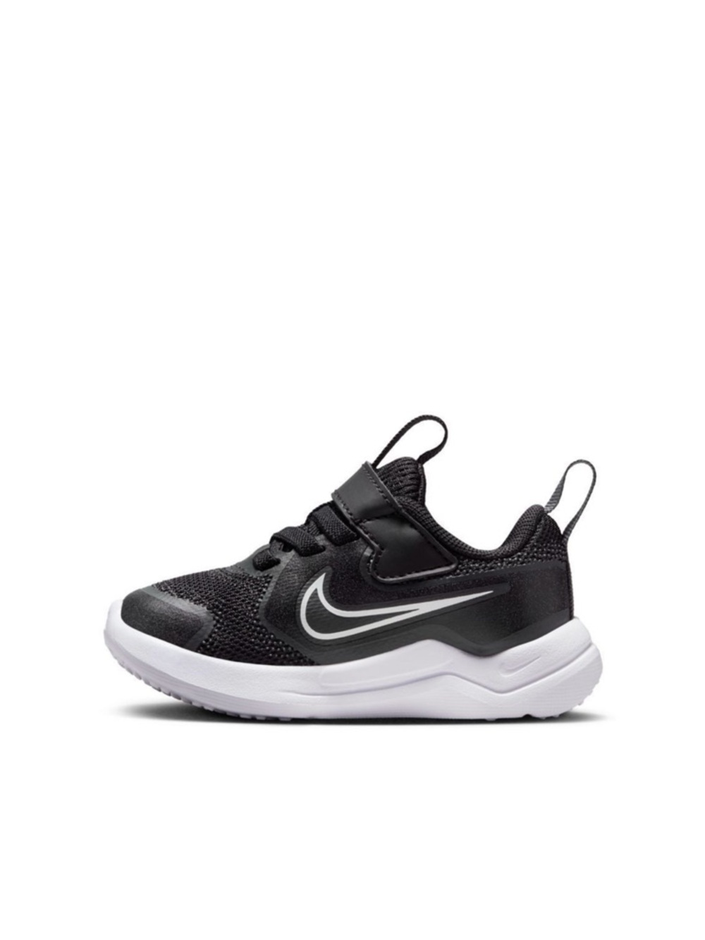 Nike Kids Black and White Velcro Athletic Sneakers